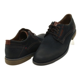 Riko Shoes Men's Leather Shoes 804 Navy Blue blå 3