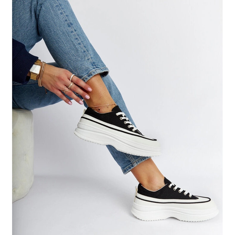 Svarta Plesio plattformssneakers 2