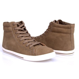 Style 738 Camel High Sneakers brun 1