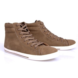 Style 738 Camel High Sneakers brun 2