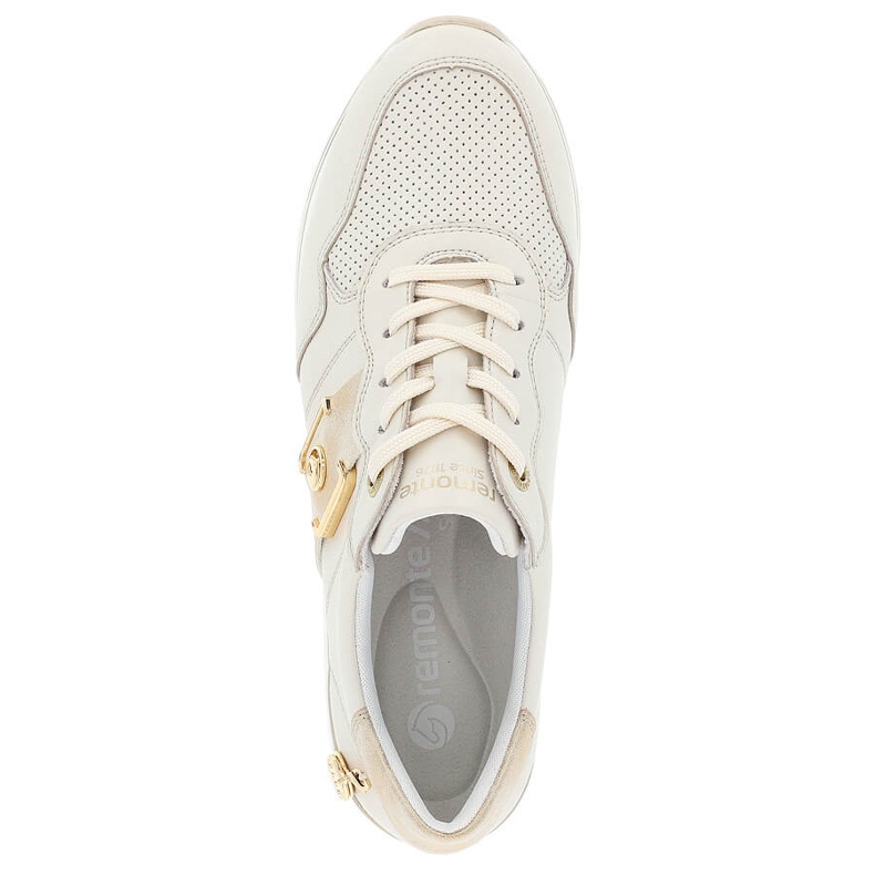 Sportskor i läder, damsneakers, beige Remonte D1322-60 1
