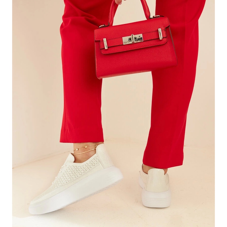 Lori plattformssneakers i silver 1