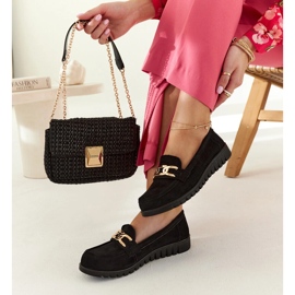 Svarta mockasiner i mocka med Sardis-spänne 2