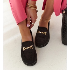 Sherie loafers i svart mocka 2
