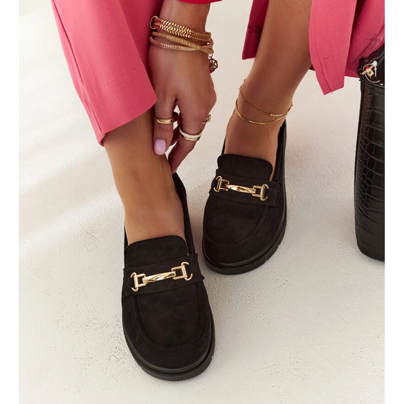 Sherie loafers i svart mocka 2