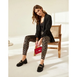 Svarta Sherie loafers med hög klack 2