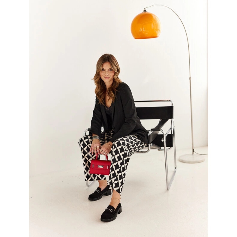 Grisel loafers i svart mocka 2