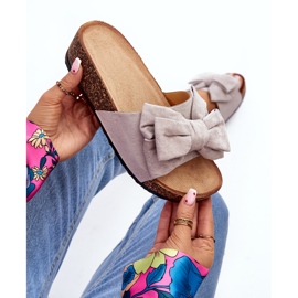 Damflip-flops på en korkplattform med båge, grå Tarena 1