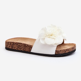 White Flower Flip Flops för kvinnor från Lulania vit 1