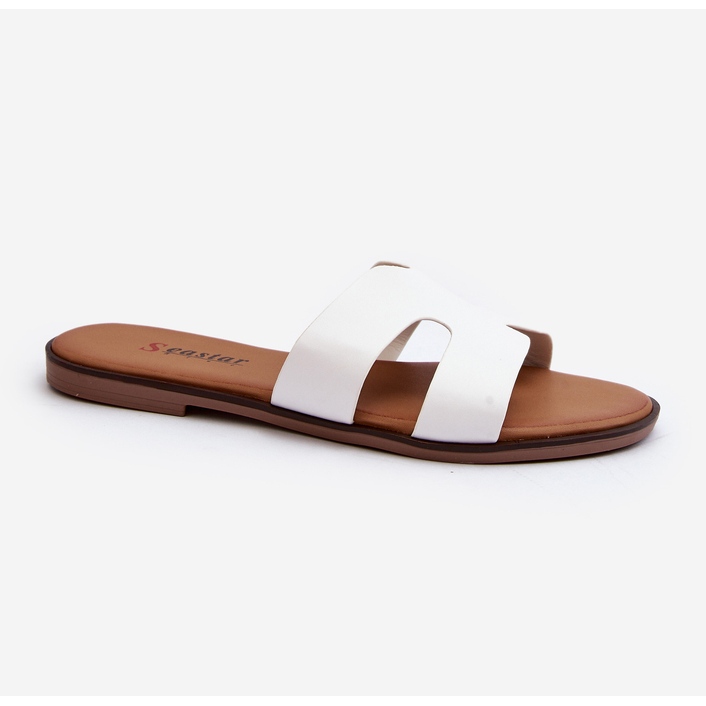 Kvinnors utskurna flip-flops Vita Lumossa 1