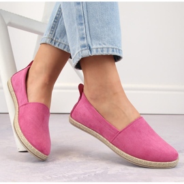 Slip-on espadrillor i mocka för kvinnor, rosa Potocki W16009 1
