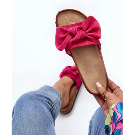 Flip Flops för kvinnor med rosett Fuchsia Ezephira rosa 1