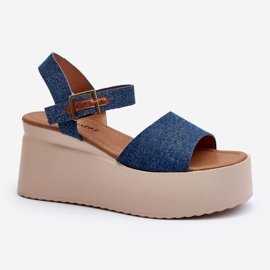 Damsandaler i blå denim från Geferia 1