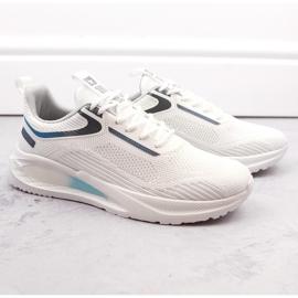 Vita sportskor med snörning för män Big Star NN174374 1