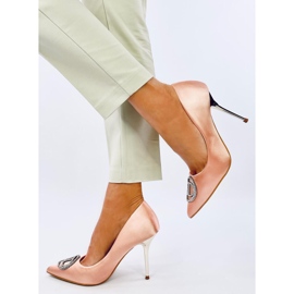 Malconi Champagne höga klackar med kristalldekor rosa 2