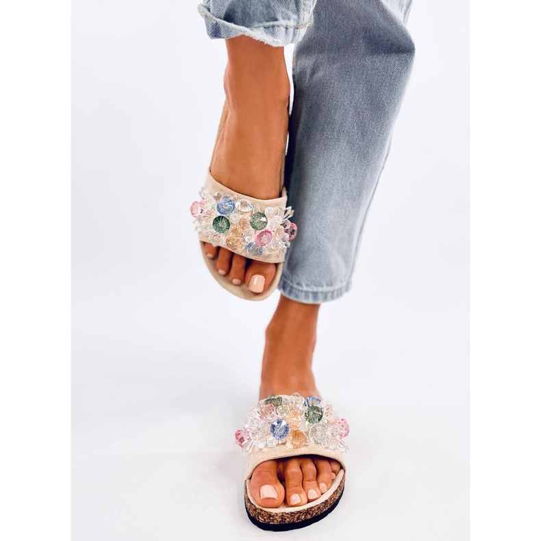 Korkflipflops med Maliv Beige stenar 1