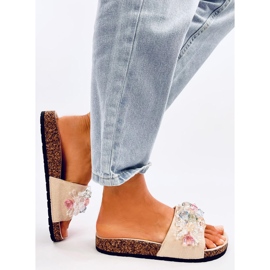 Korkflipflops med Maliv Beige stenar 2