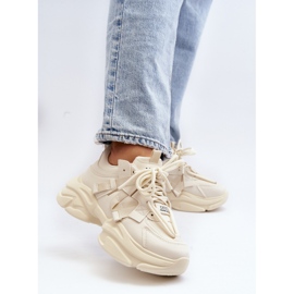 Beige Windamella Sneakers för kvinnor med en tjock sula 2