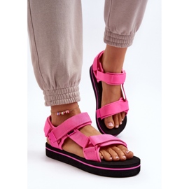 Platformsandaler dam Lee Cooper LCW-24-05-2750L Fuchsia rosa 5