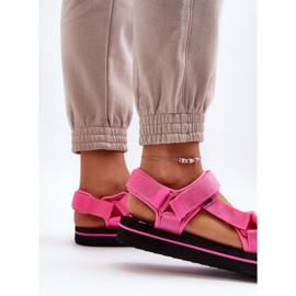 Platformsandaler dam Lee Cooper LCW-24-05-2750L Fuchsia rosa 7