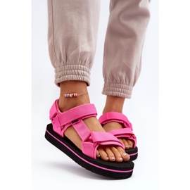 Platformsandaler dam Lee Cooper LCW-24-05-2750L Fuchsia rosa 8