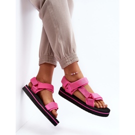 Platformsandaler dam Lee Cooper LCW-24-05-2750L Fuchsia rosa 1