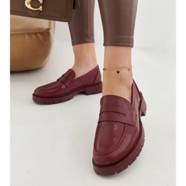 Burgundy Maybritt loafers röd 1