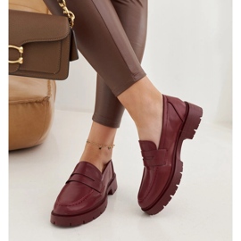 Burgundy Maybritt loafers röd 2