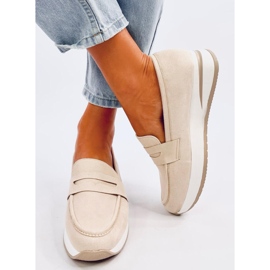 Pacifs Beige wedge loafers 2
