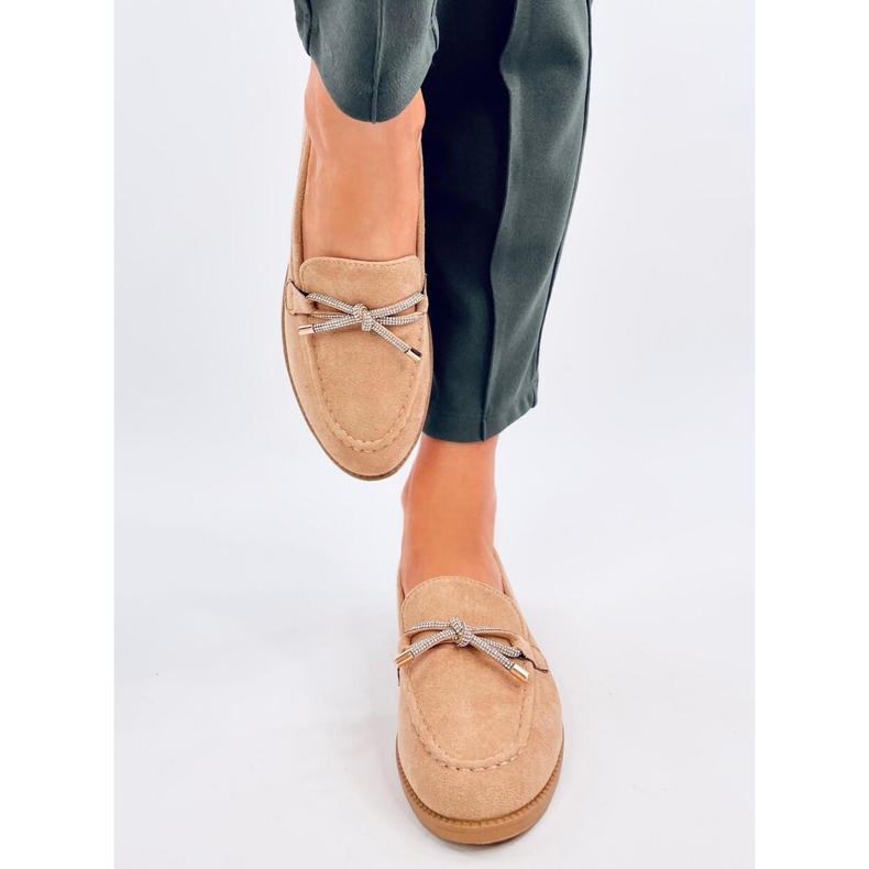 Saras Camel mockasin mocka för kvinnor beige 1