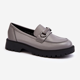Vinceza Dam Eco Leather Loafers Grå Ledda 2