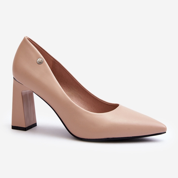 Vinceza Beige Eco Läder Högklackade Pumps Giseleni 1