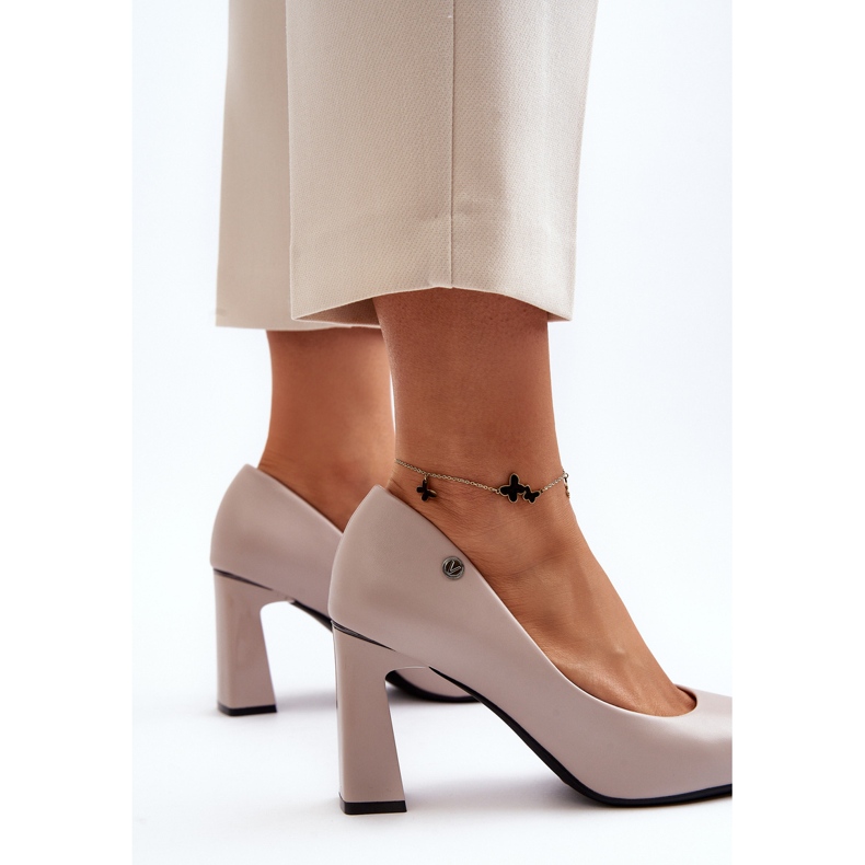 Vinceza Pumps på hög klack, Eco Leather, Grå Giseleni 2