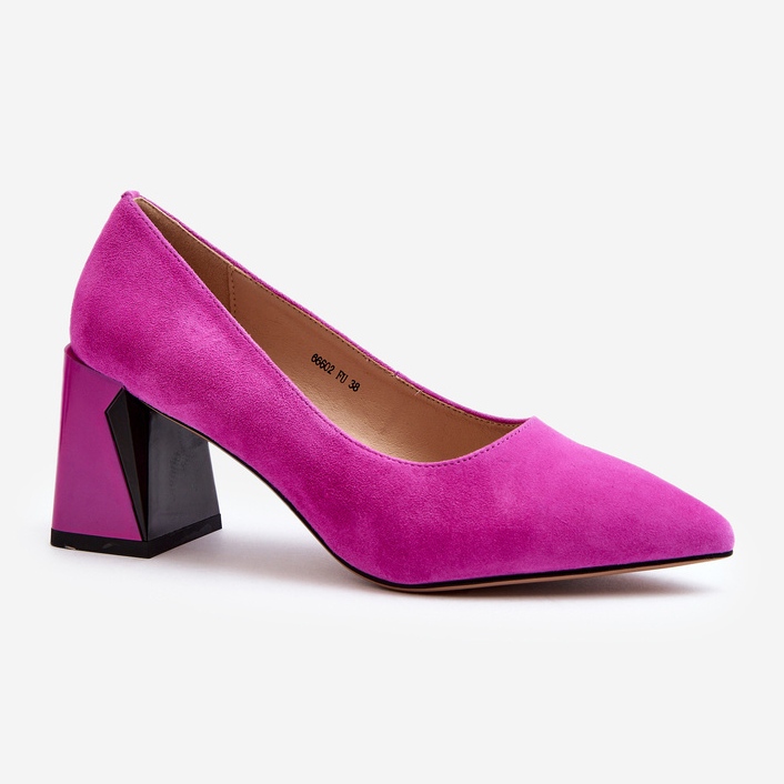 Vinceza Fuchsia Alessyndra pumps med hög klack i mocka rosa 1
