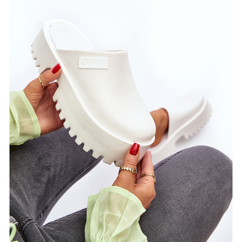 Damflip-flops med massiv sula Big Star NN274015 Vit 2