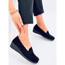 Vegar Black wedge loafers svart 1