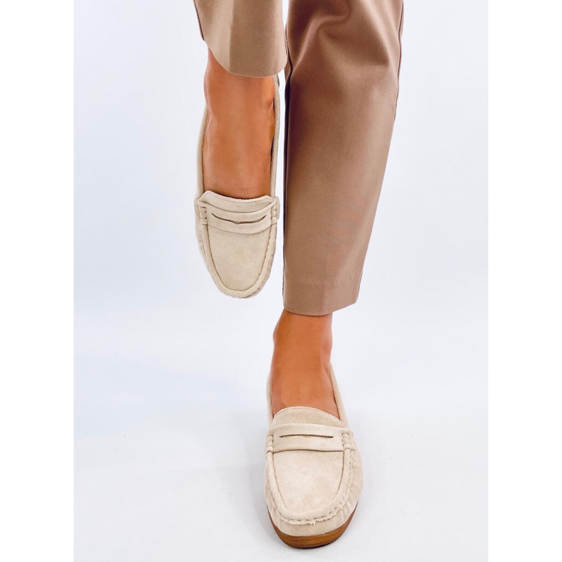 Vegar Beige wedge loafers 1