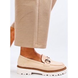 Clays Beige mockasiner för kvinnor 1