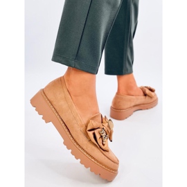 Pennsy Camel mockasiner med en dekorativ nallebjörn brun 2