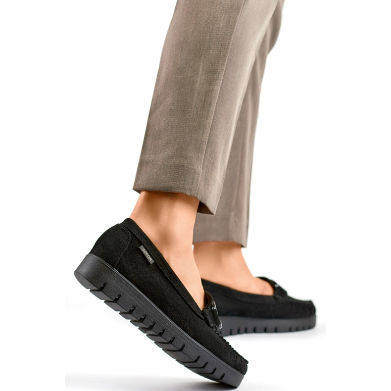 Svarta loafers för damer med bekväm sula 2