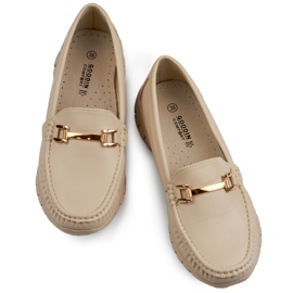 Bekväma mjuka beige loafers för dam 1