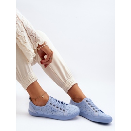 Genombrutna sneakers Big Star JJ274060 Blå 1