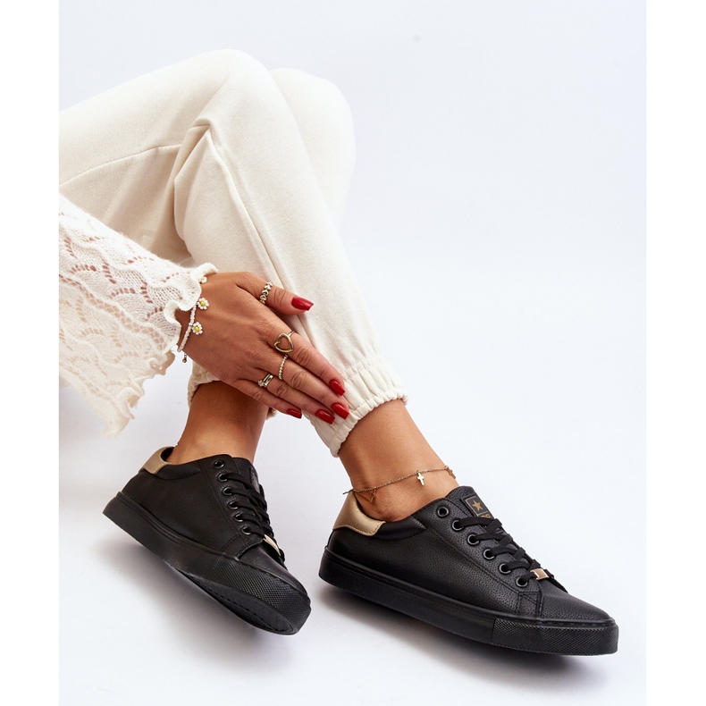 Damsneakers Eco Leather Black Tiraelle svart 1