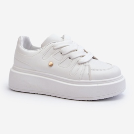 Platformsneakers dam, White Asylia vit 2