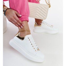 Vita sneakers på GOE LL2N4011-plattformen 1