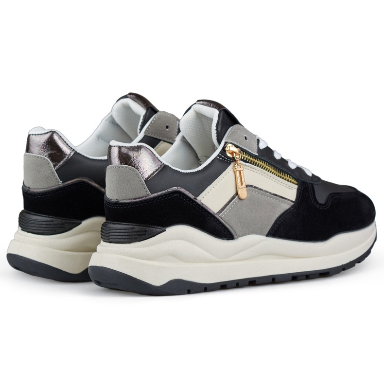 Sportskor för kvinnor, svarta sneakers 1