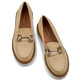 Beige platåskor för kvinnor 2