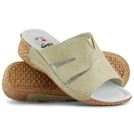 Friska kvinnors flipflops, bekväma komfortflipflops beige 2
