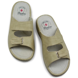 Kvinnors kardborrflip-flops, bekväma kardborrflip-flops beige 1