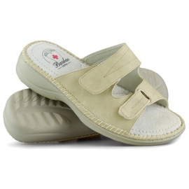Kvinnors kardborrflip-flops, bekväma kardborrflip-flops beige 2